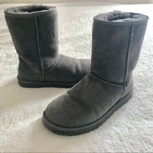 Short gray UGG boots size 10